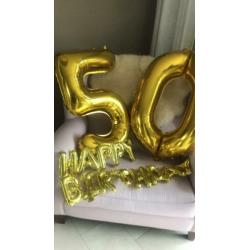50 jaar verjaardag Sarah & Abraham goud en zilver