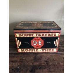 Oud winkelblik Douwe Egberts. In mooie staat.
