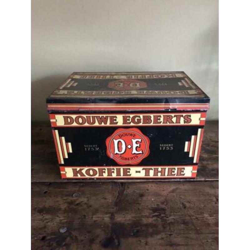 Oud winkelblik Douwe Egberts. In mooie staat.