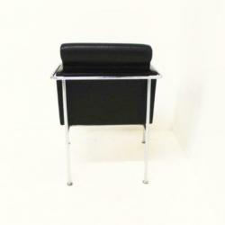 Leren Stoelen, Leren Fauteuils, Zwart Leer, Vergaderstoelen