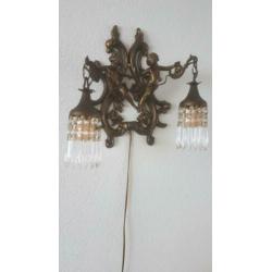 Mooie antieke bronzen schemerlampen