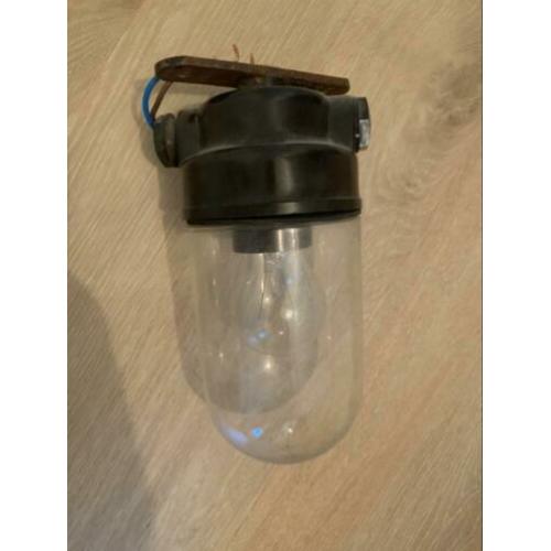 Gave oude antieke bullet lamp bullseye industrieel vintage