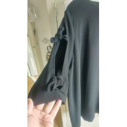 Prachtige diepzwarte River Island jurk/tuniek 52