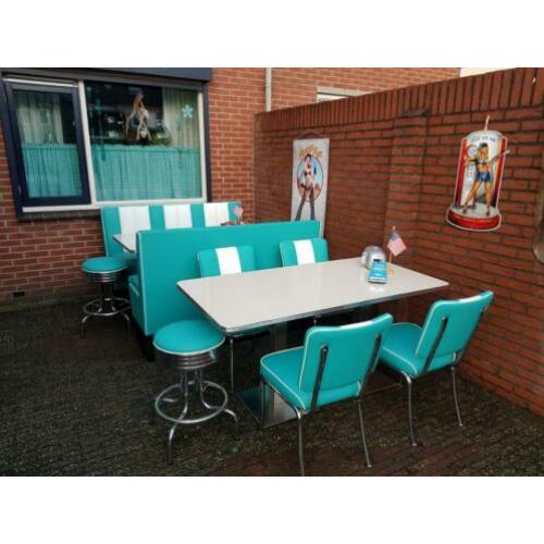 Amerikaanse diner banken Bel Air diner tafel fifties sixties