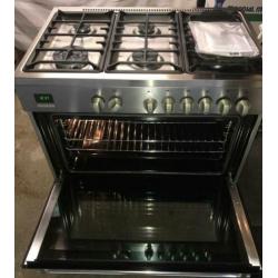 Nieuw RVS Gasfornuis Fratelli Onofri 90 cm Hetelucht/Grill!!