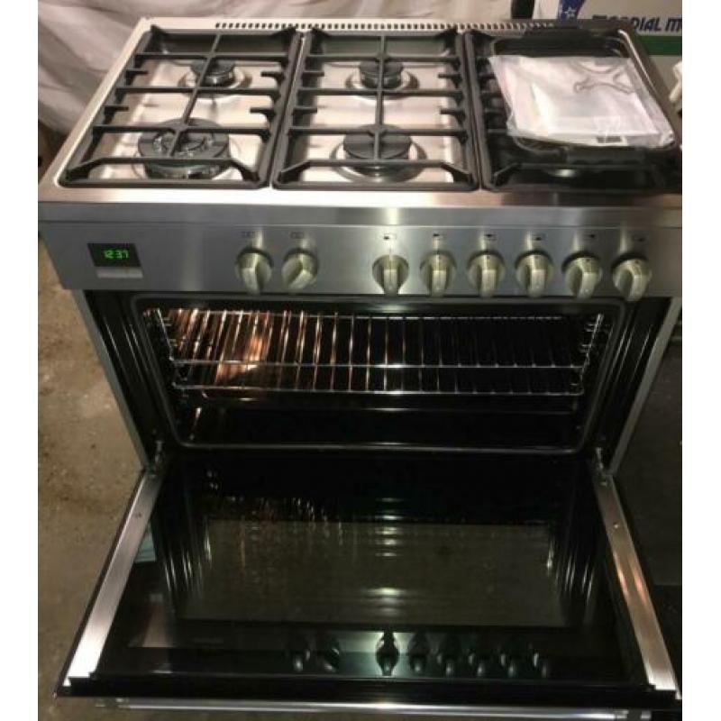 Nieuw RVS Gasfornuis Fratelli Onofri 90 cm Hetelucht/Grill!!