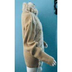 DENNIS BASSO vest met fake fur, maat L