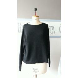 Stoere zwarte trui ALEXANDRE LAURENT zonder wol