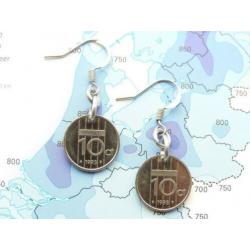 Oorbellen dubbeltje 1948 - 1950 - 1951 - 1954 - 1955 - 1956