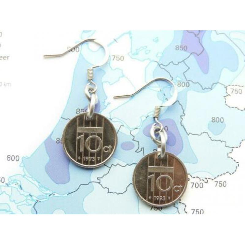 Oorbellen dubbeltje 1948 - 1950 - 1951 - 1954 - 1955 - 1956