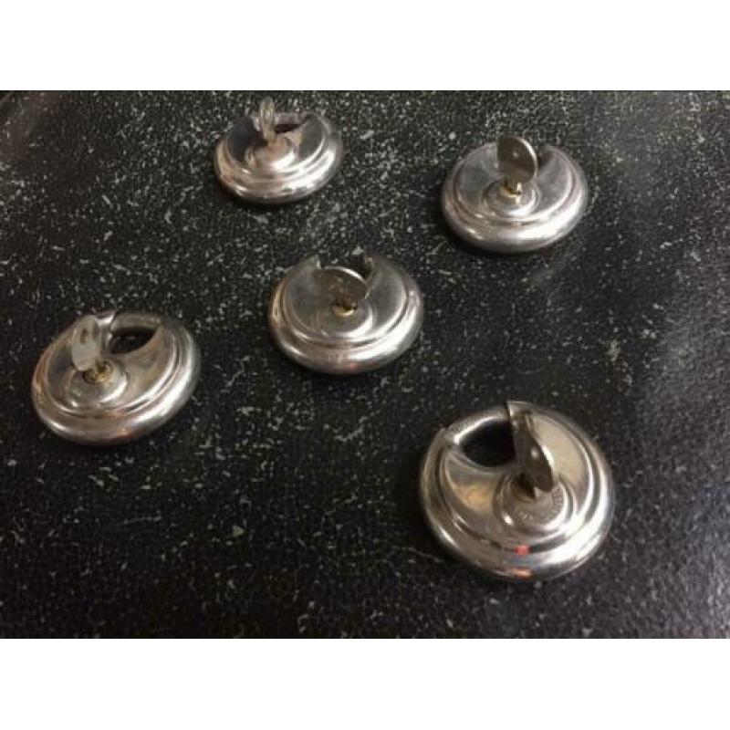 RVS discusslot sloten ringslot 5 stuks RVS aanhanger slot