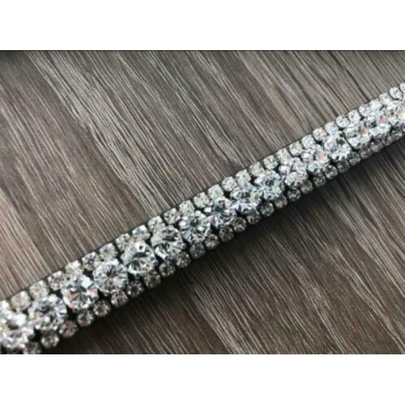 Bling frontriemen met wave model: Ook met gedeeld kopstuk.