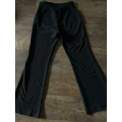 Zwarte flared stretch broek H&M