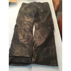 Evolution leren zwarte motorbroek
