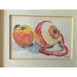 Appels, aquarellen