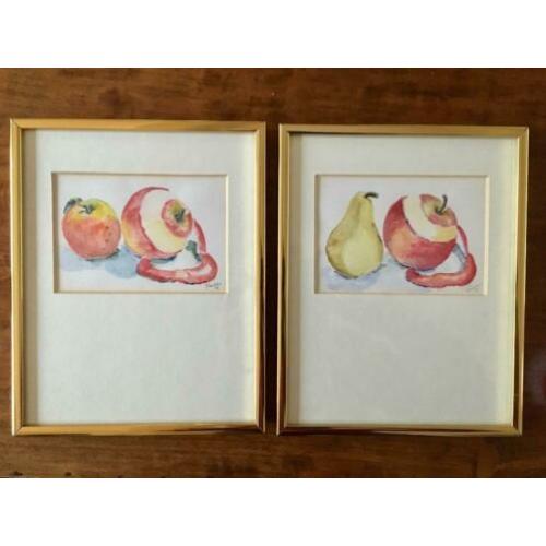 Appels, aquarellen