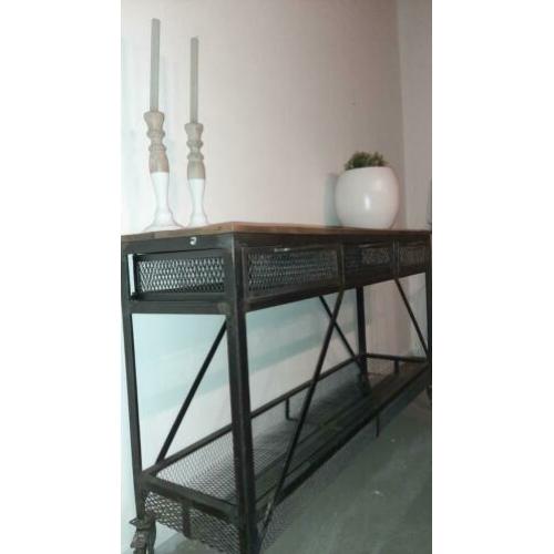 Prachtige Industriële Sitetable!! AANBIEDING!! NIEUW!!