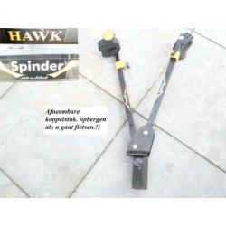 Fietsendrager.Kantelbaar.Spinder-Hawk. Snelkoppeling.Gebruik