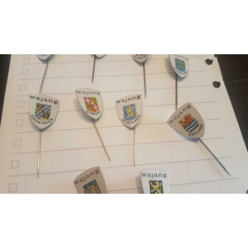 12 Wajang provincie speldjes