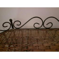 Brocante smeedijzeren wijnrek