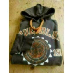 Mooie bruine heren trui/ hoody van Jack&Jones mt M zgan
