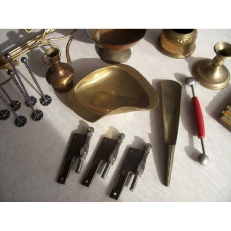 antiek koper koperen messing staal artikelen, accessoires
