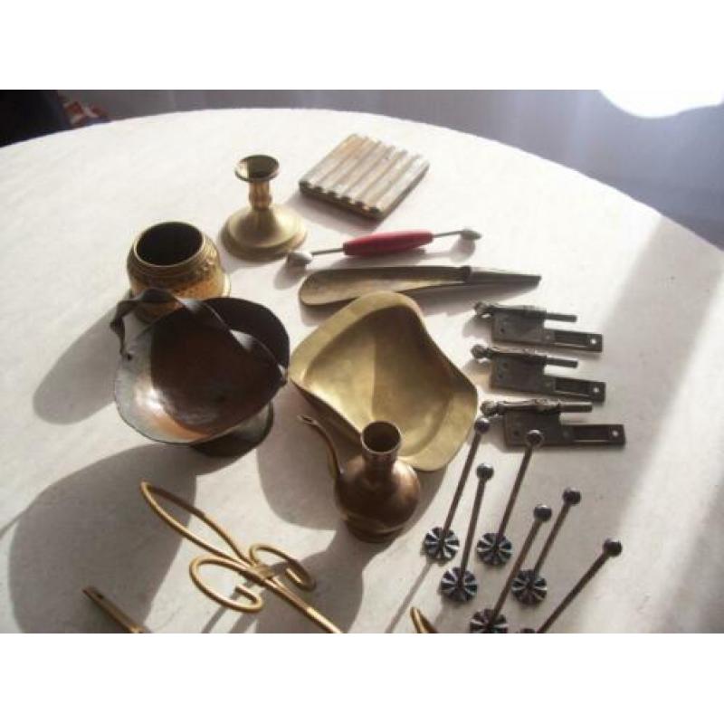 antiek koper koperen messing staal artikelen, accessoires