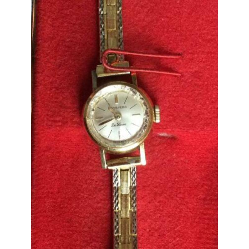 Dames gouden horloge merk Prospero
