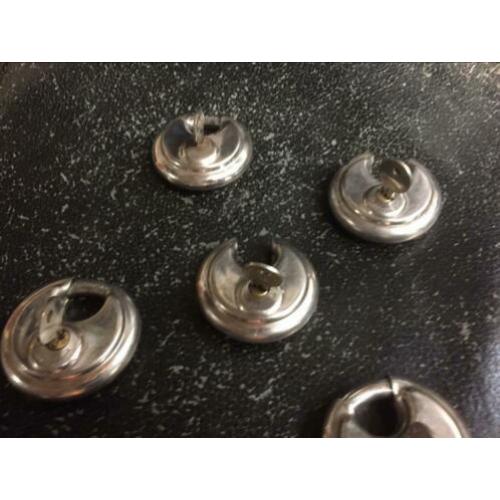 RVS discusslot sloten ringslot 5 stuks RVS aanhanger slot