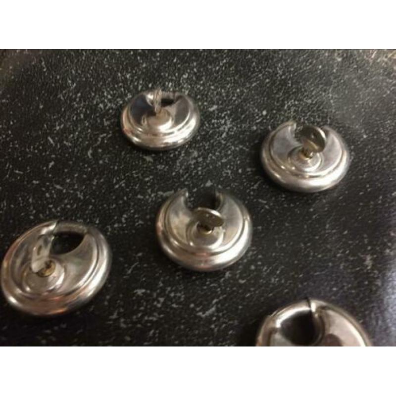 RVS discusslot sloten ringslot 5 stuks RVS aanhanger slot