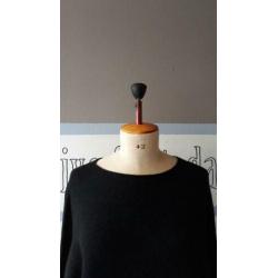 Stoere zwarte trui ALEXANDRE LAURENT zonder wol