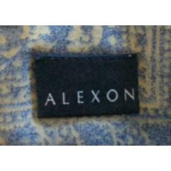 Alexon blauwe blouse fantasie patroon maat 34