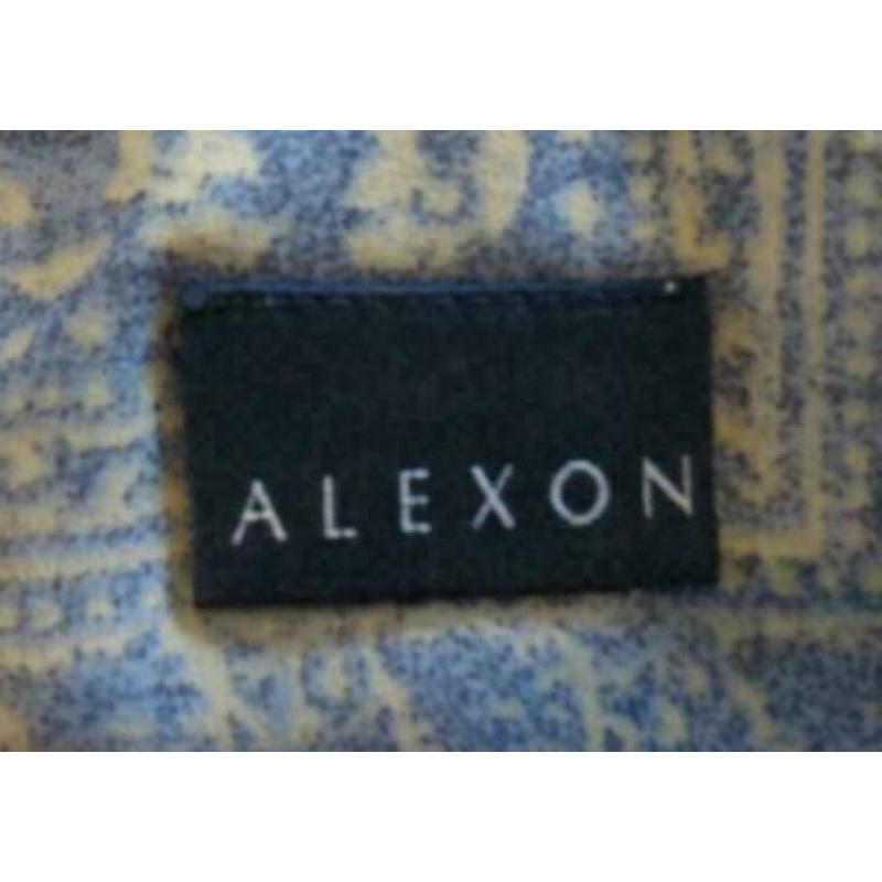 Alexon blauwe blouse fantasie patroon maat 34