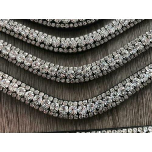Bling frontriemen met wave model: Ook met gedeeld kopstuk.
