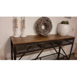Prachtige Industriële Sitetable!! AANBIEDING!! NIEUW!!