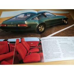 1979 Nieuwstaat Opel manta B folder óók CC manta