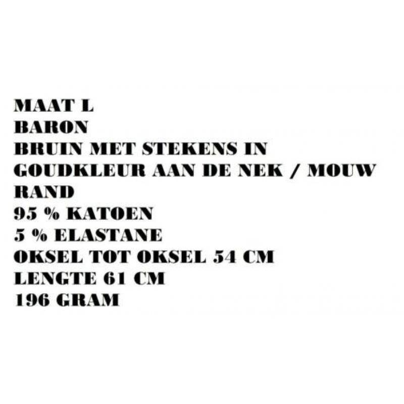 Maat l - baron - bruin