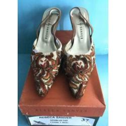 REBECA SANVER geborduurde slingbacks, maat 37