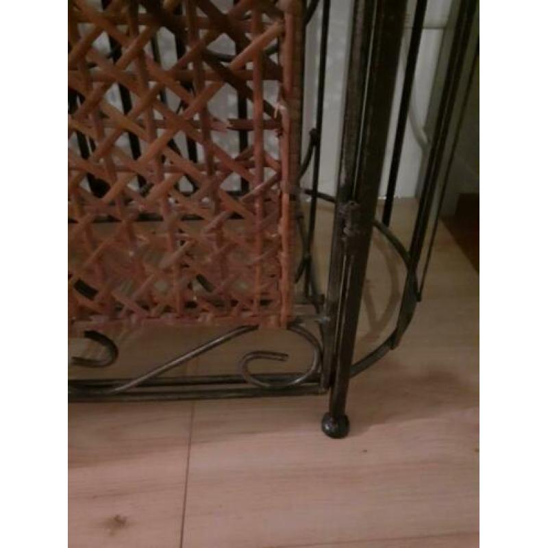 Brocante smeedijzeren wijnrek