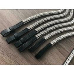 Bling frontriemen met wave model: Ook met gedeeld kopstuk.