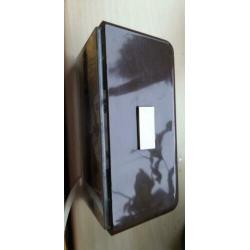 Vintage bruine wekker made in Germany Electrisch
