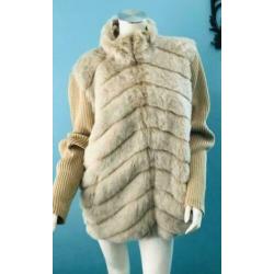 DENNIS BASSO vest met fake fur, maat L