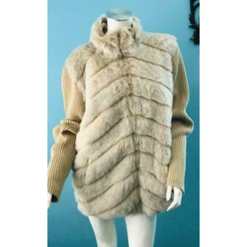 DENNIS BASSO vest met fake fur, maat L