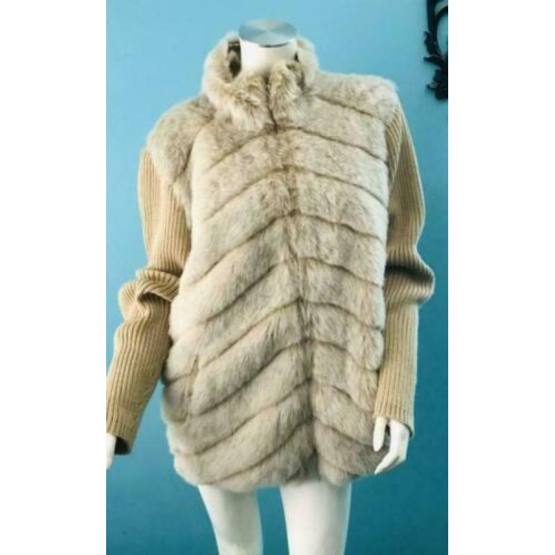 DENNIS BASSO vest met fake fur, maat L