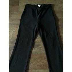 Zwarte flared stretch broek H&M