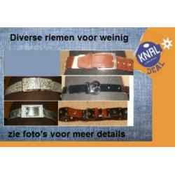 diverse riemen en ceinturen (leer) voor weinig