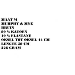 Maat m - m&m - bruin