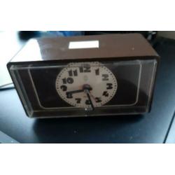 Vintage bruine wekker made in Germany Electrisch