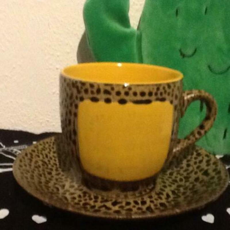 Always Azul Pottery 4 kop en schotels uit Colorado, nieuw