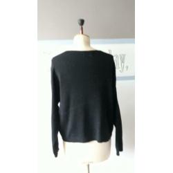Stoere zwarte trui ALEXANDRE LAURENT zonder wol